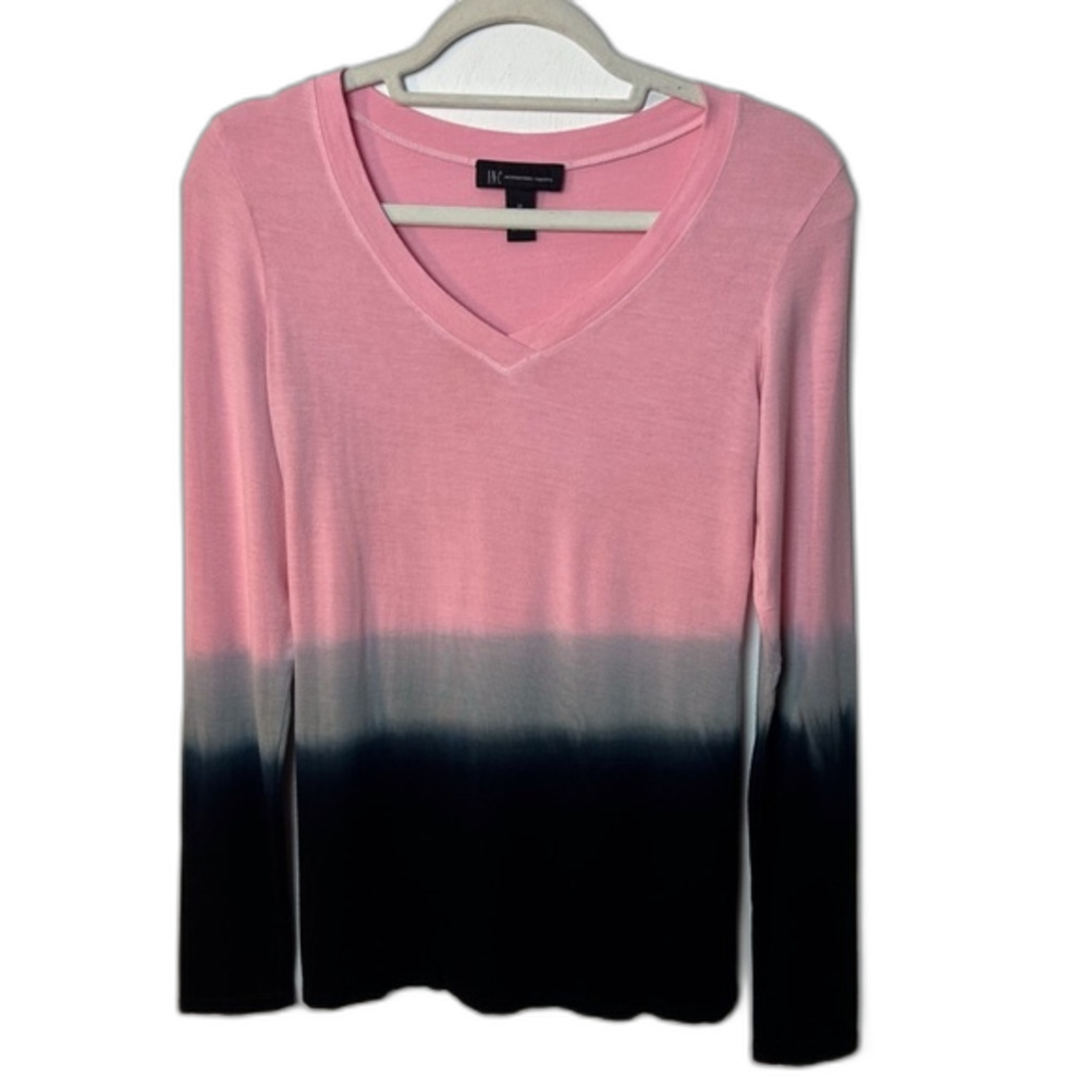 Inc International Concepts Ombre Long Sleeve Top Size M